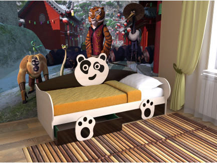 Кровать Панда с ящиками, спальное место 160х70 см